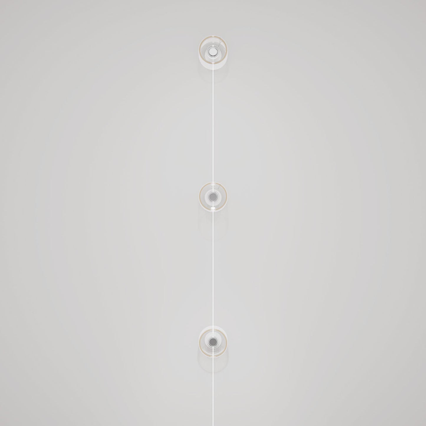 Lampada da parete Spostaluce con spina, 3 lampadine Ghost e cavo bianco