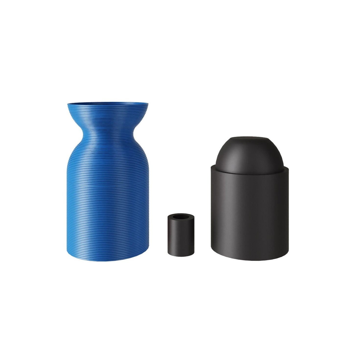 E26 socket kit in recycled plastic from 3D printing - Cobalt
