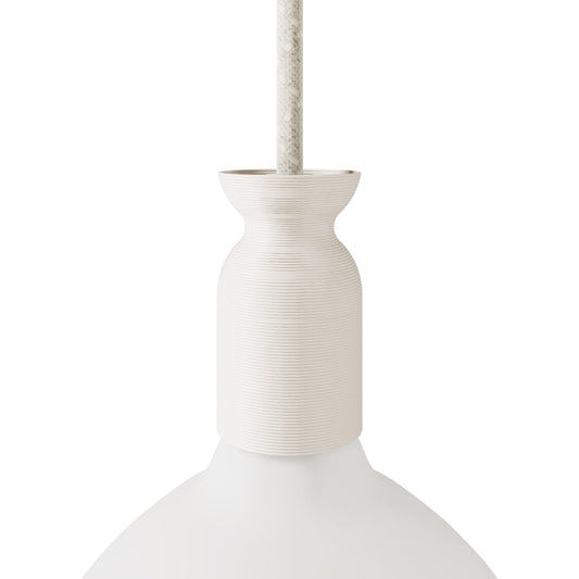 E26 socket kit in recycled plastic from 3D printing - Eggshell