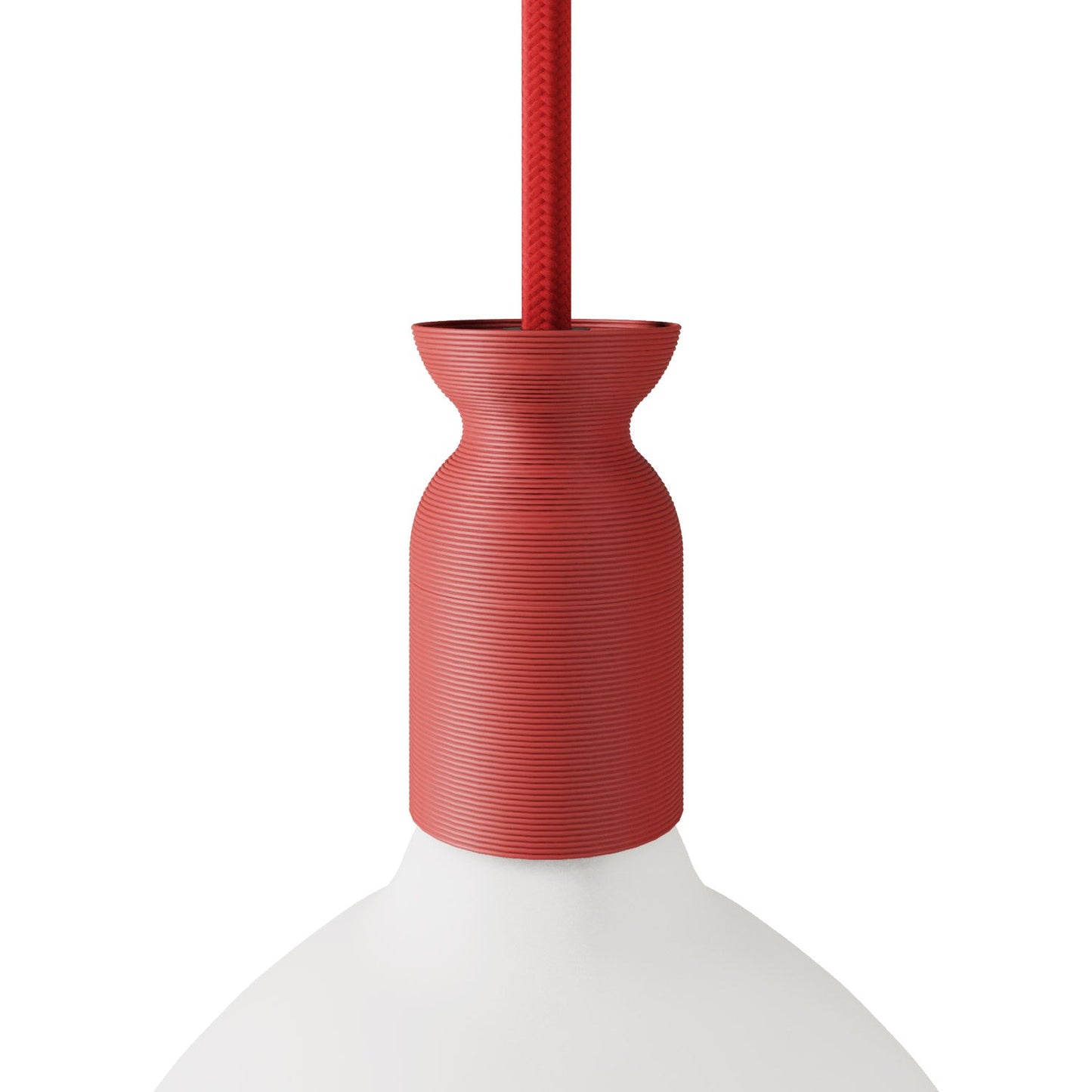 E26 socket kit in recycled plastic from 3D printing - Terracotta