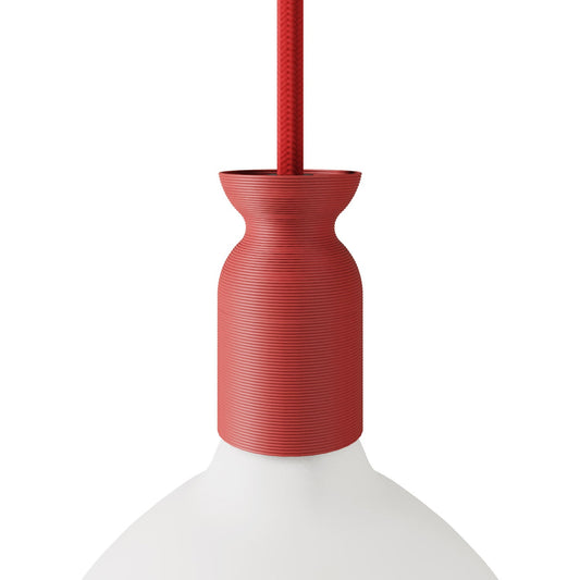 E26 socket kit in recycled plastic from 3D printing - Terracotta