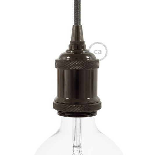Vintage Style - single ferrule E26 light bulb socket kits - Black pearl