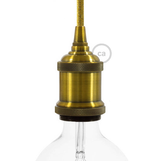 Vintage Style - single ferrule E26 light bulb socket kits - Brass