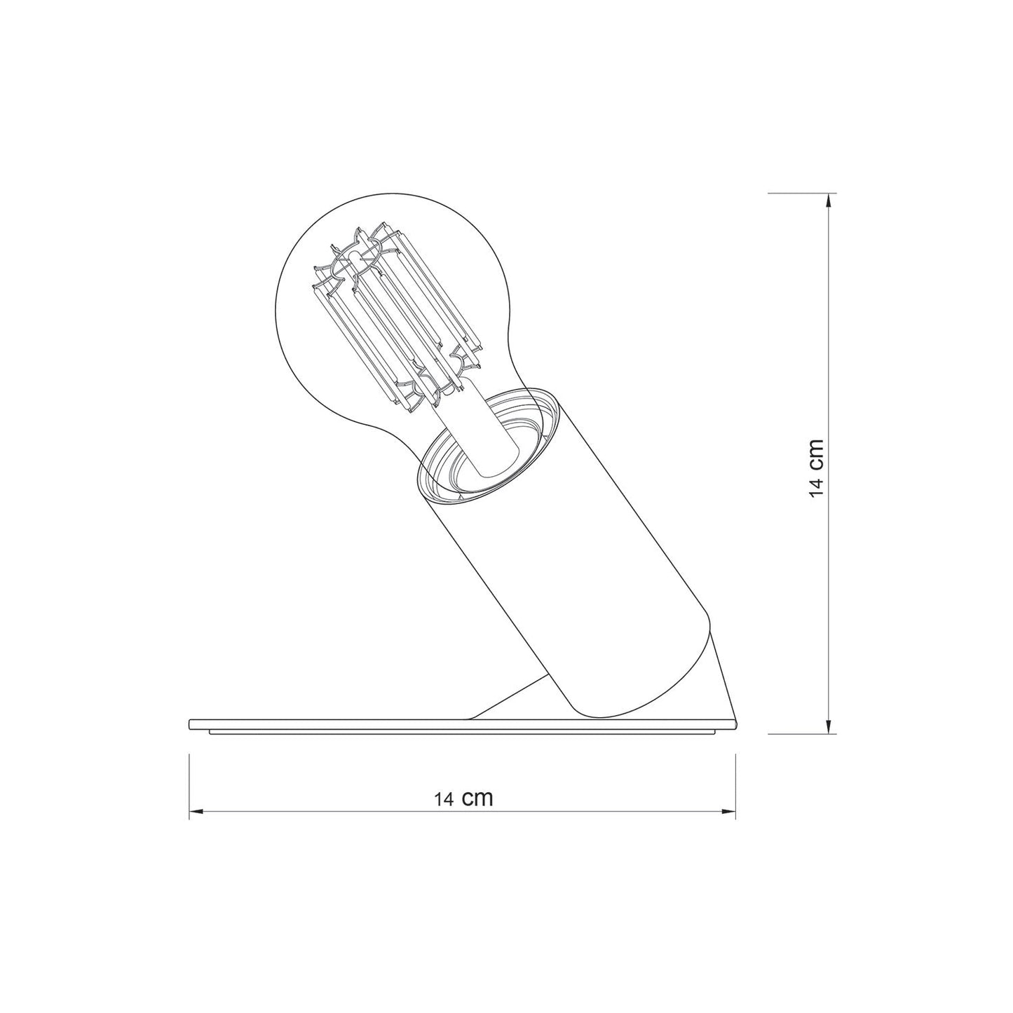 SI! Lampada da tavolo a 5V con lampadina A60 e base metallica - Titanio satinato