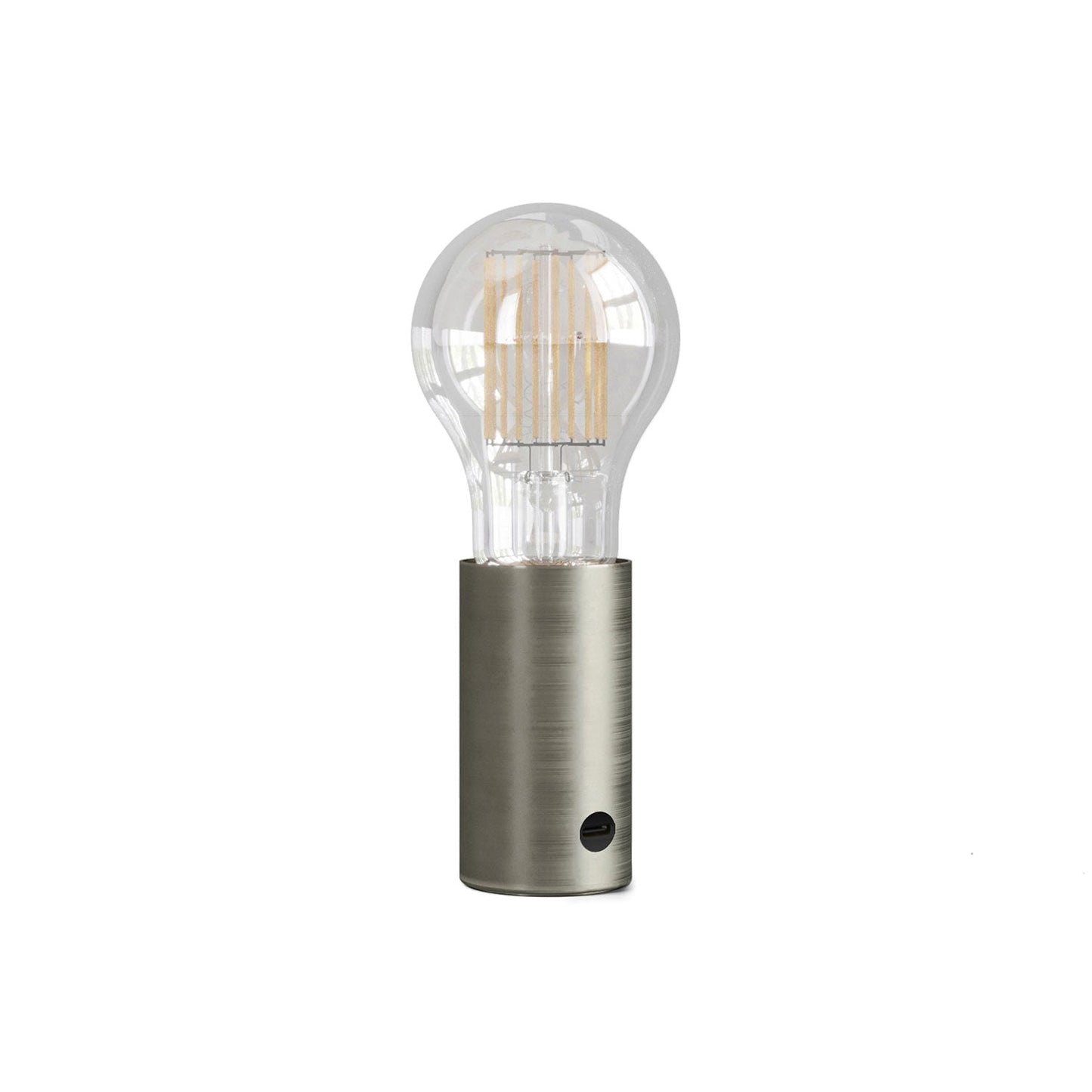 SI! Lampada portatile a 5V con lampadina A60 - Titanio satinato