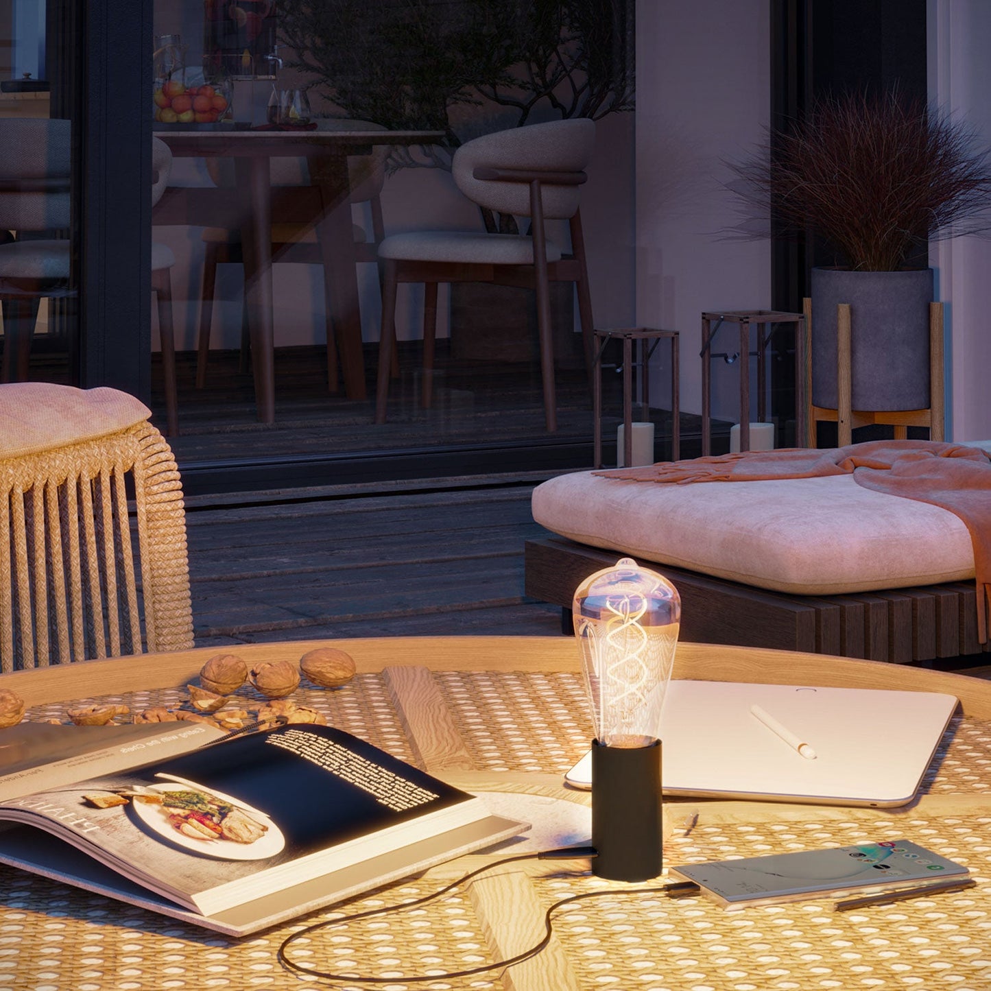 SI! Portalampada magnetico con attacco E27 5V USB-C - Nero