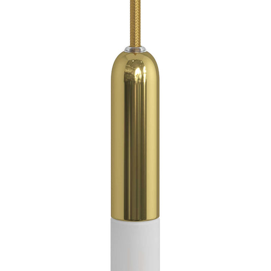 P-Light, UL E12 metal socket kit with hidden cable clamp - Brass