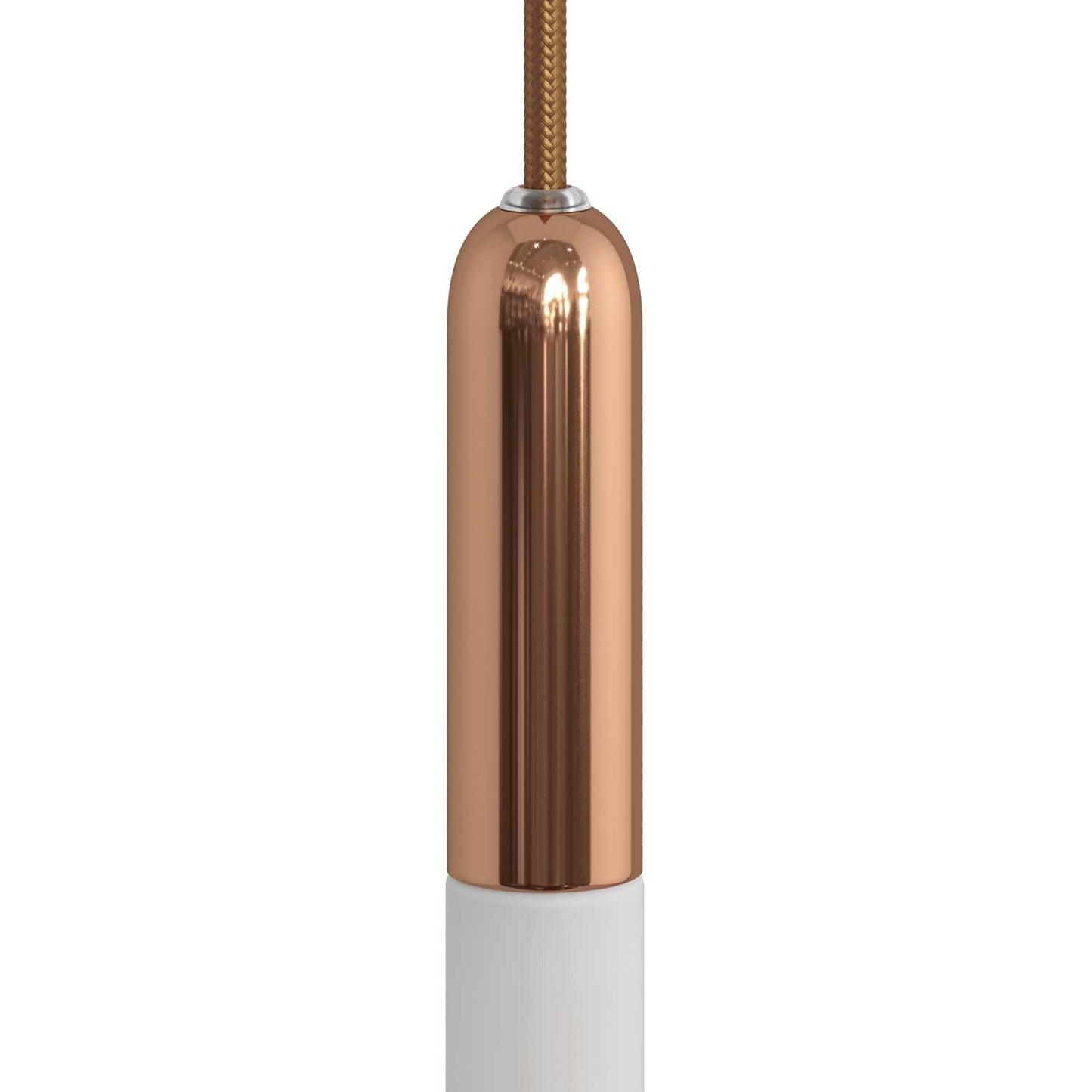 P-Light, UL E12 metal socket kit with hidden cable clamp - Copper