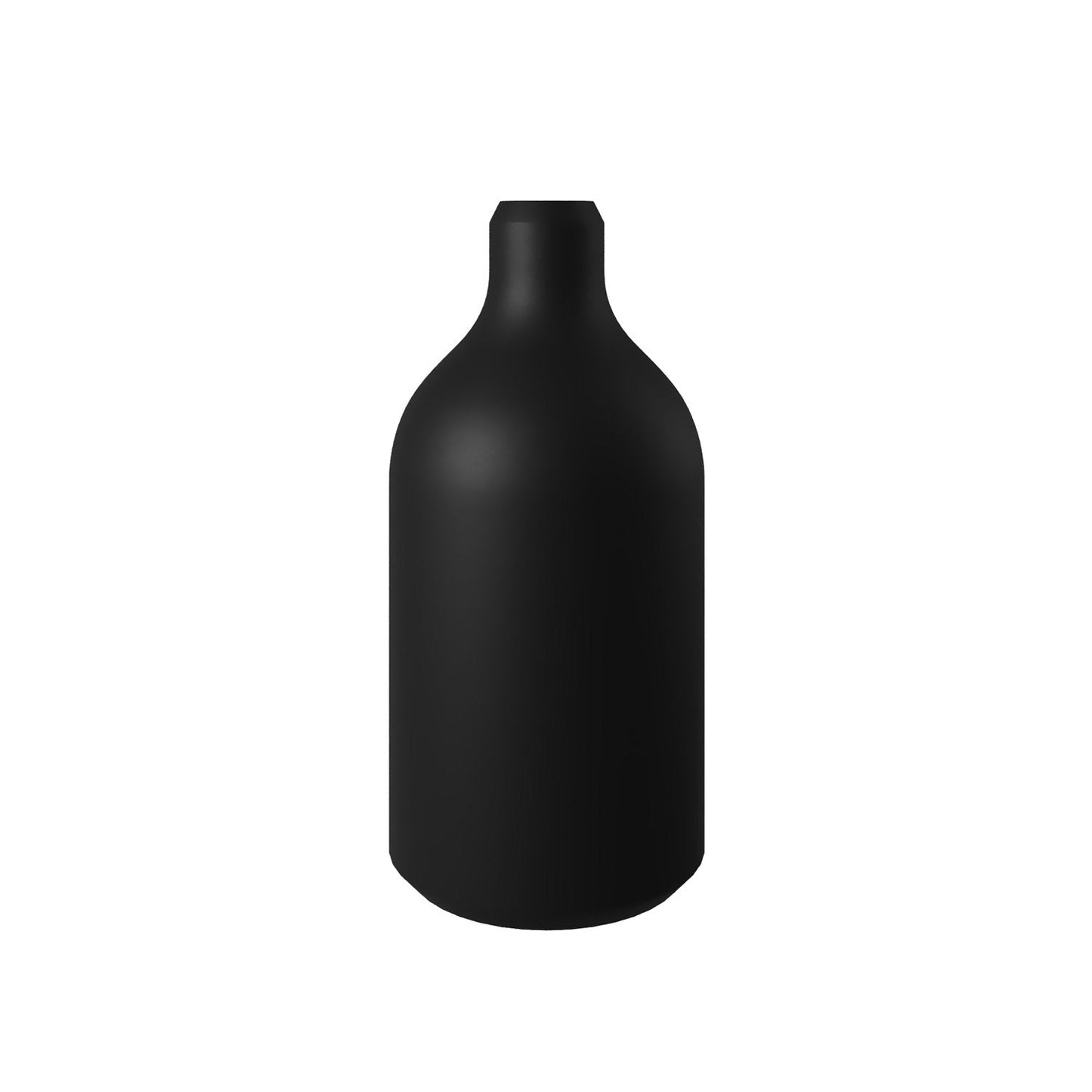 Kit portalampada E27 in silicone con serracavo nascosto - Nero