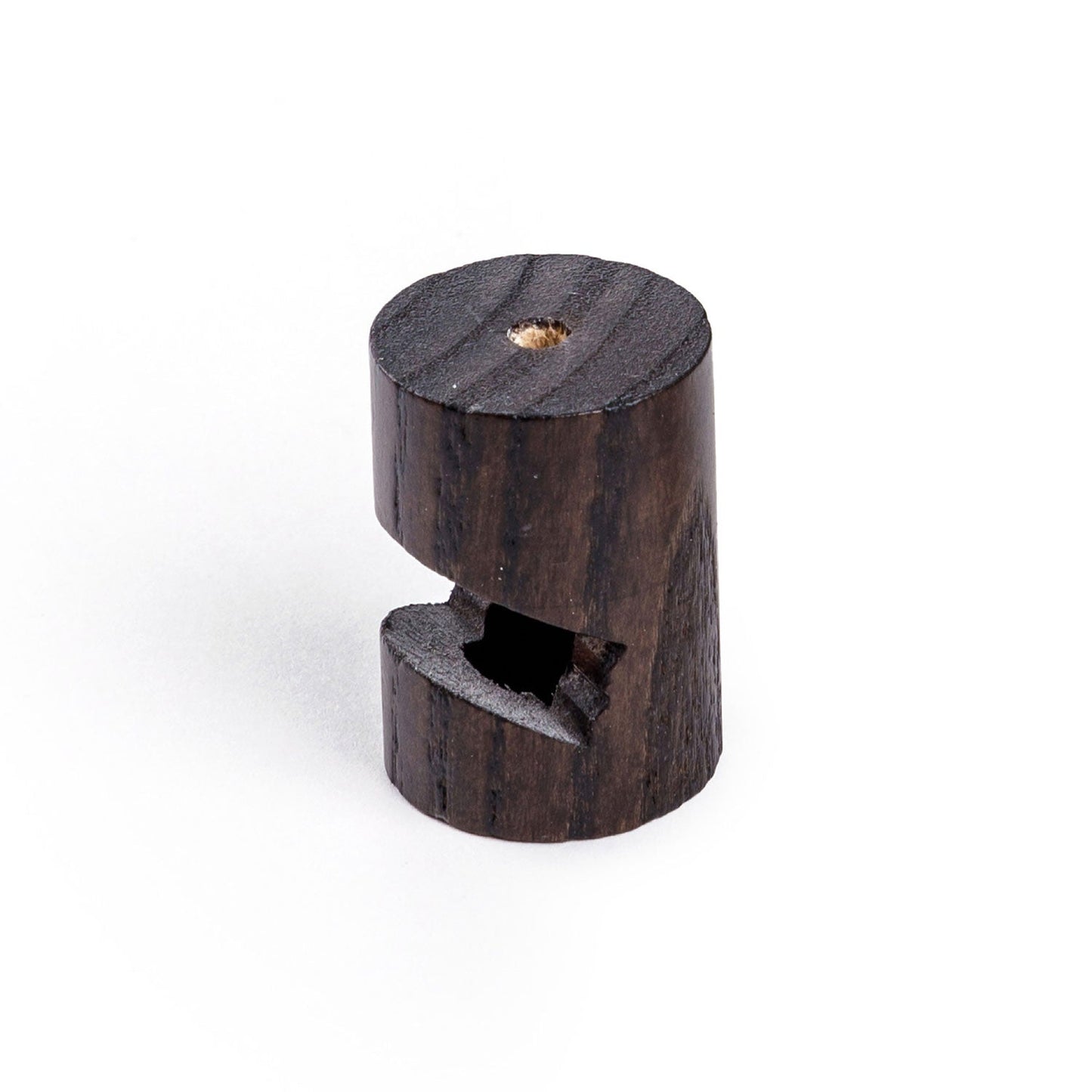 Decentratore, gancio a “V” a soffitto o parete in legno per cavo elettrico tessile - Effetto Wengé