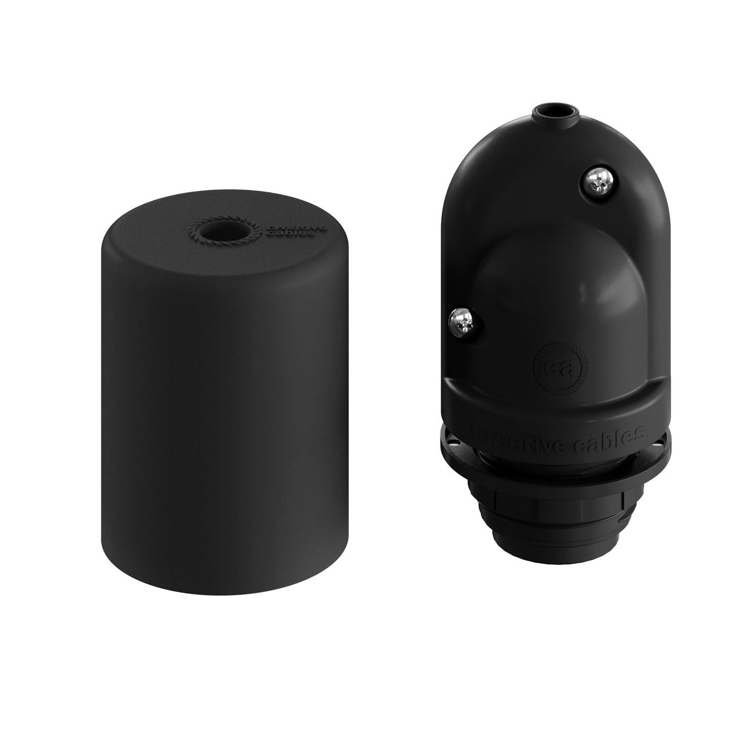 EIVA ELEGANT Kit Portalampada IP65 Outdoor in Silicone per Paralume E27 - Sistema Modulair - Nero