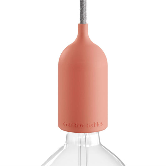 EIVA PASTEL Kit Portalampada IP65 per Esterno in Silicone E27 - Sistema Modulair - Salmone
