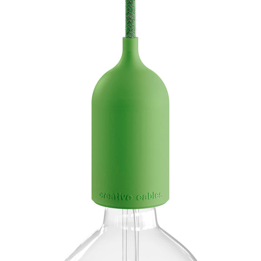 EIVA PASTEL Kit Portalampada IP65 per Esterno in Silicone E27 - Sistema Modulair - Verde prato