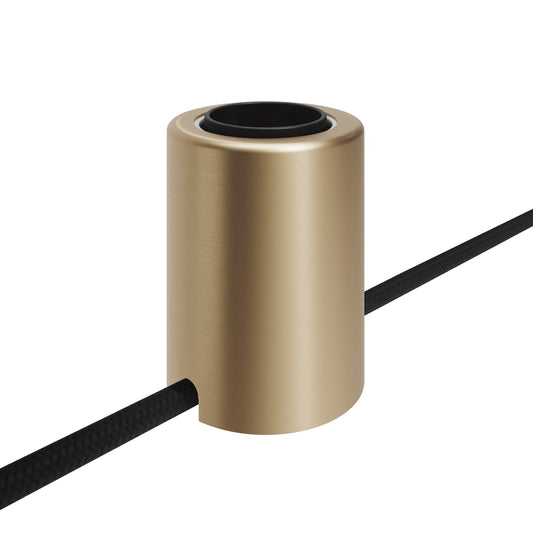 Portalampada E27 Spostaluce in metallo da parete o soffitto - Bronzo satinato