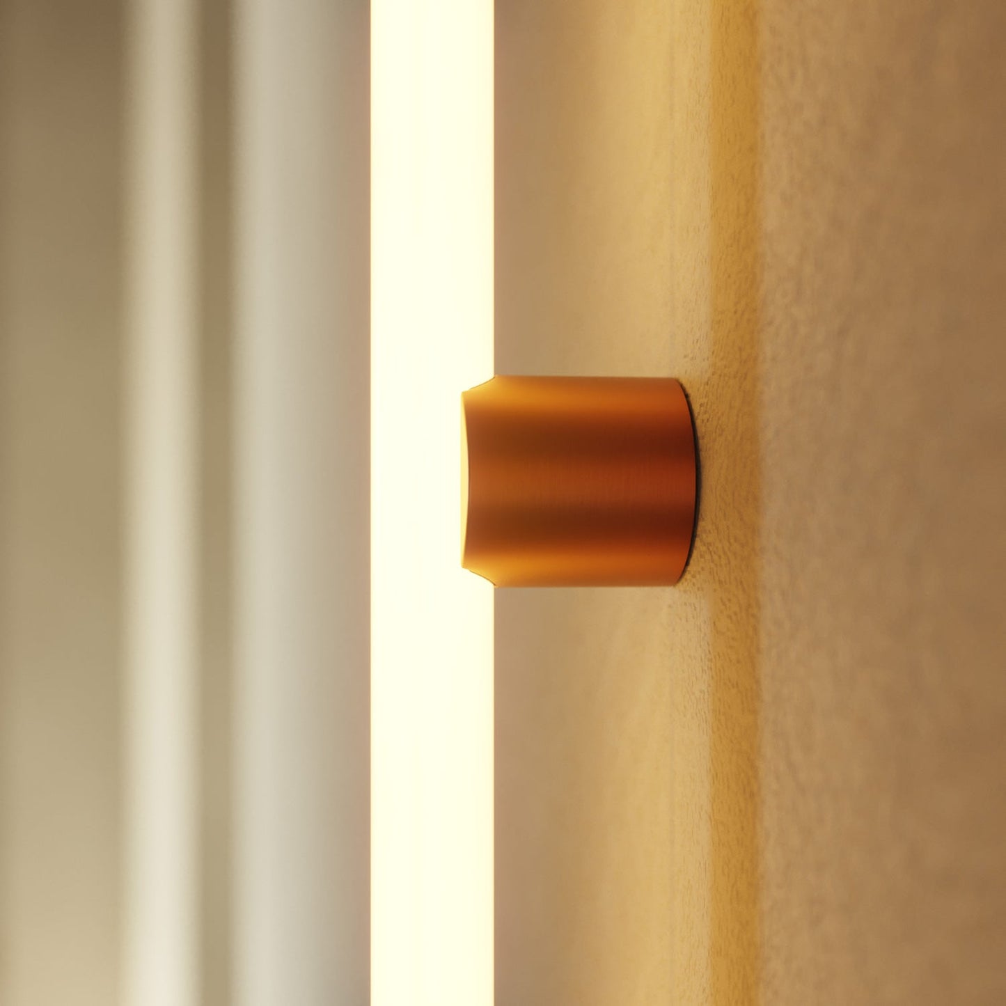 Portalampada S14d in metallo da parete o soffitto - Rame satinato