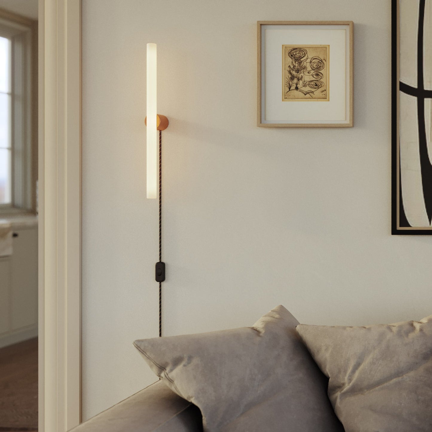 Portalampada S14d Spostaluce in metallo da parete o soffitto - Rame satinato