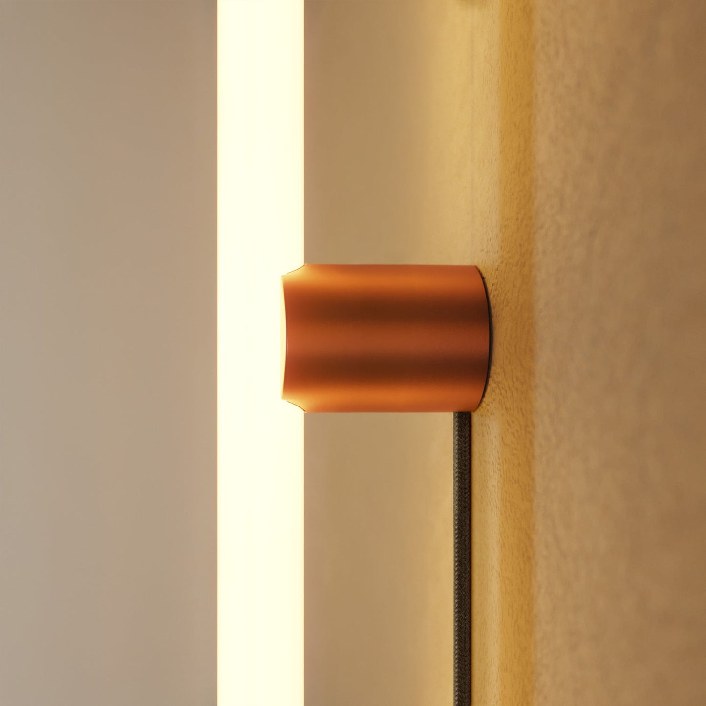 Portalampada S14d Spostaluce in metallo da parete o soffitto - Rame satinato