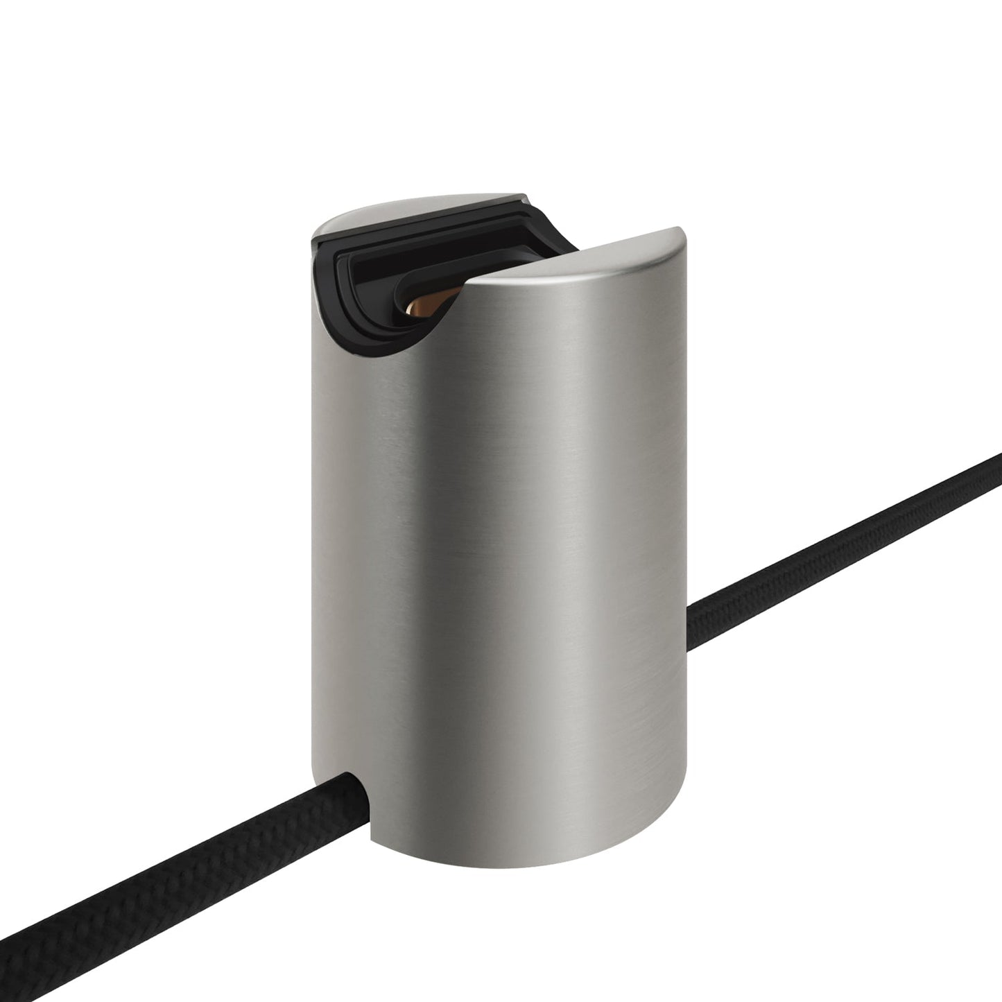 Portalampada S14d Spostaluce in metallo da parete o soffitto - Titanio satinato