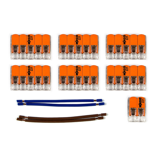 Kit di collegamento WAGO compatibile con cavo 2x per Rosone a 9 fori