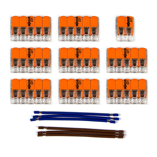 Kit di collegamento WAGO compatibile con cavo 2x per Rosone a 13 fori