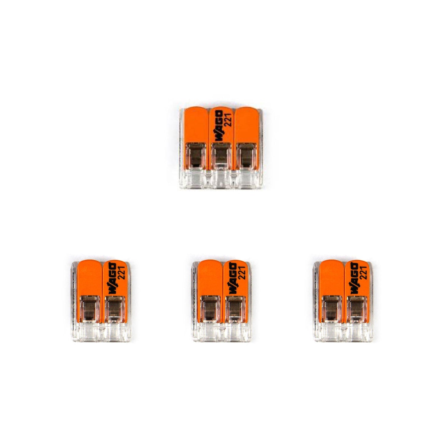 Kit di collegamento WAGO compatibile con cavo 3x per mini rosone ad 1 foro con interruttore