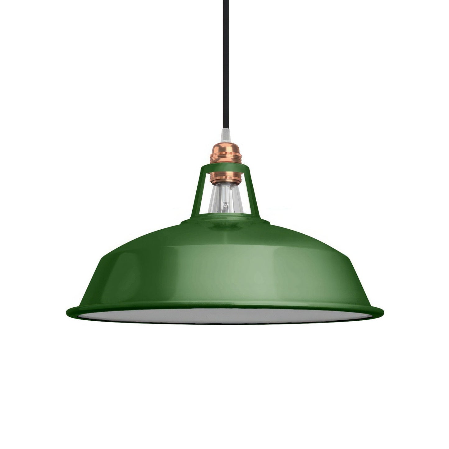 Paralume Harbour in metallo smaltato con attacco E27, diametro 38 cm - Verde