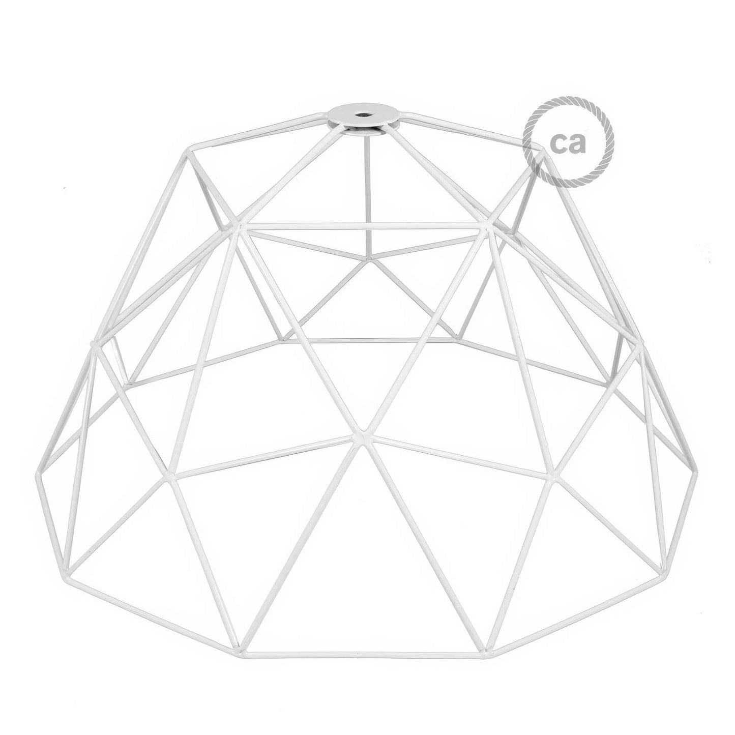 Gabbia XL paralume Dome in metallo con portalampada E27 - Bianco