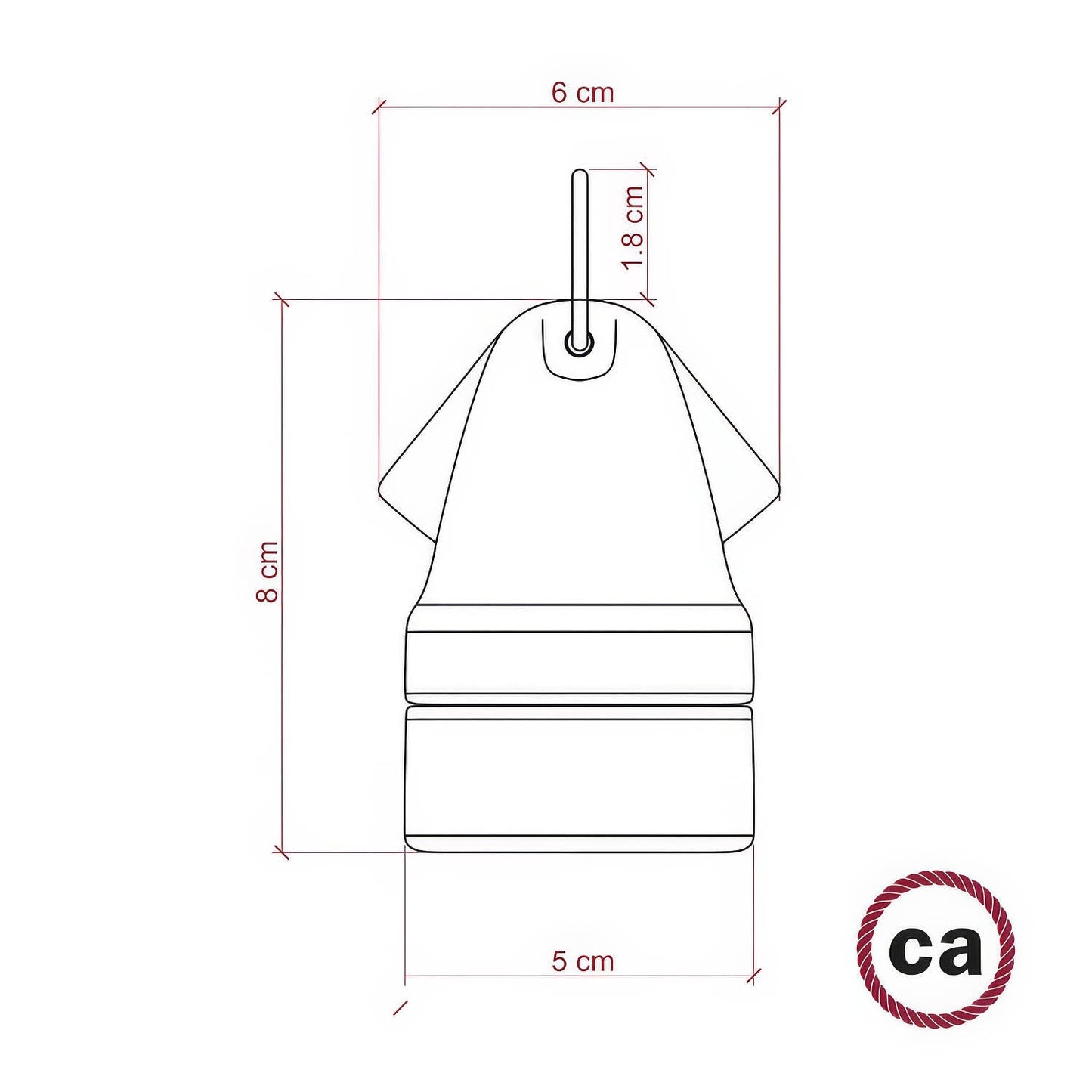 Kit portalampada E27 in porcellana vintage a doppio ingresso - Bianco