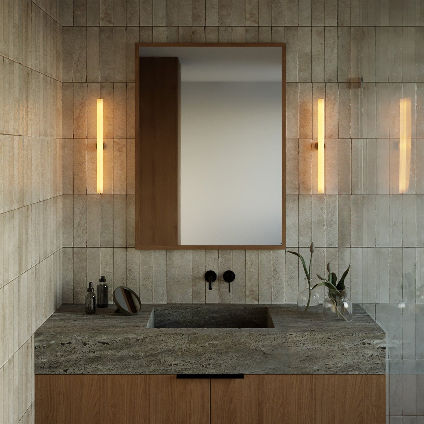 Portalampada esse14 da parete o soffitto con attacco S14d - Waterproof  IP44 - Effetto Wengé