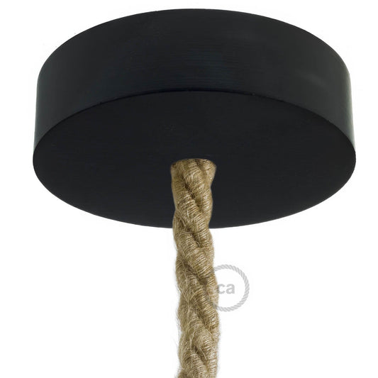 Kit rosone in legno per cordone XL - Nero