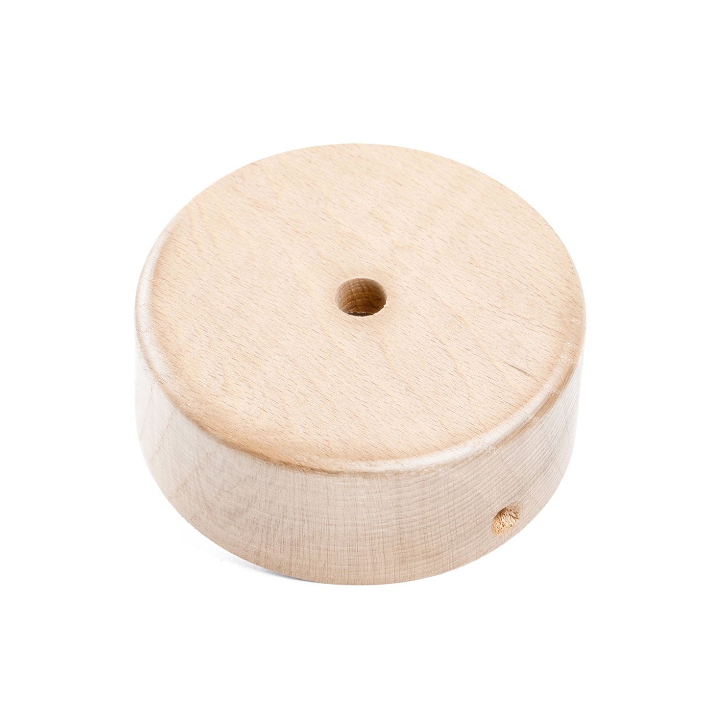 Kit Mini rosone cilindrico in legno a 1 foro centrale  - Neutro