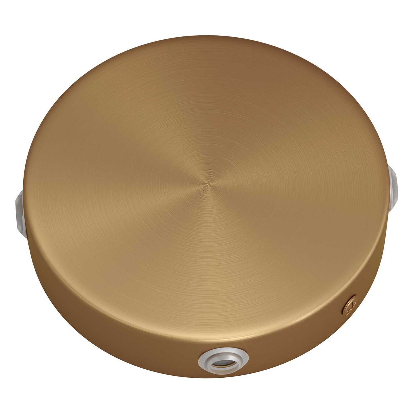 Kit rosone cilindrico in metallo a 4 fori laterali (scatola di derivazione) - Bronzo satinato
