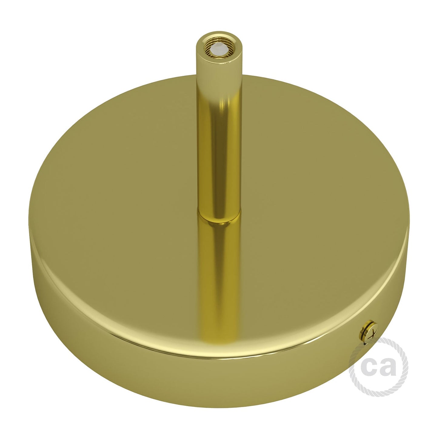Kit rosone cilindrico in metallo con serracavo da 7 cm - Ottone