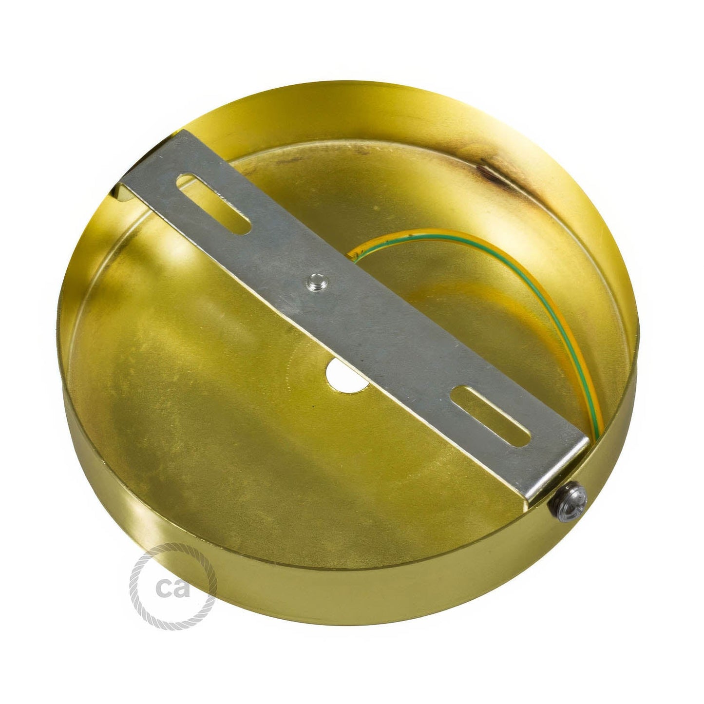 Kit rosone cilindrico in metallo con serracavo da 7 cm - Ottone
