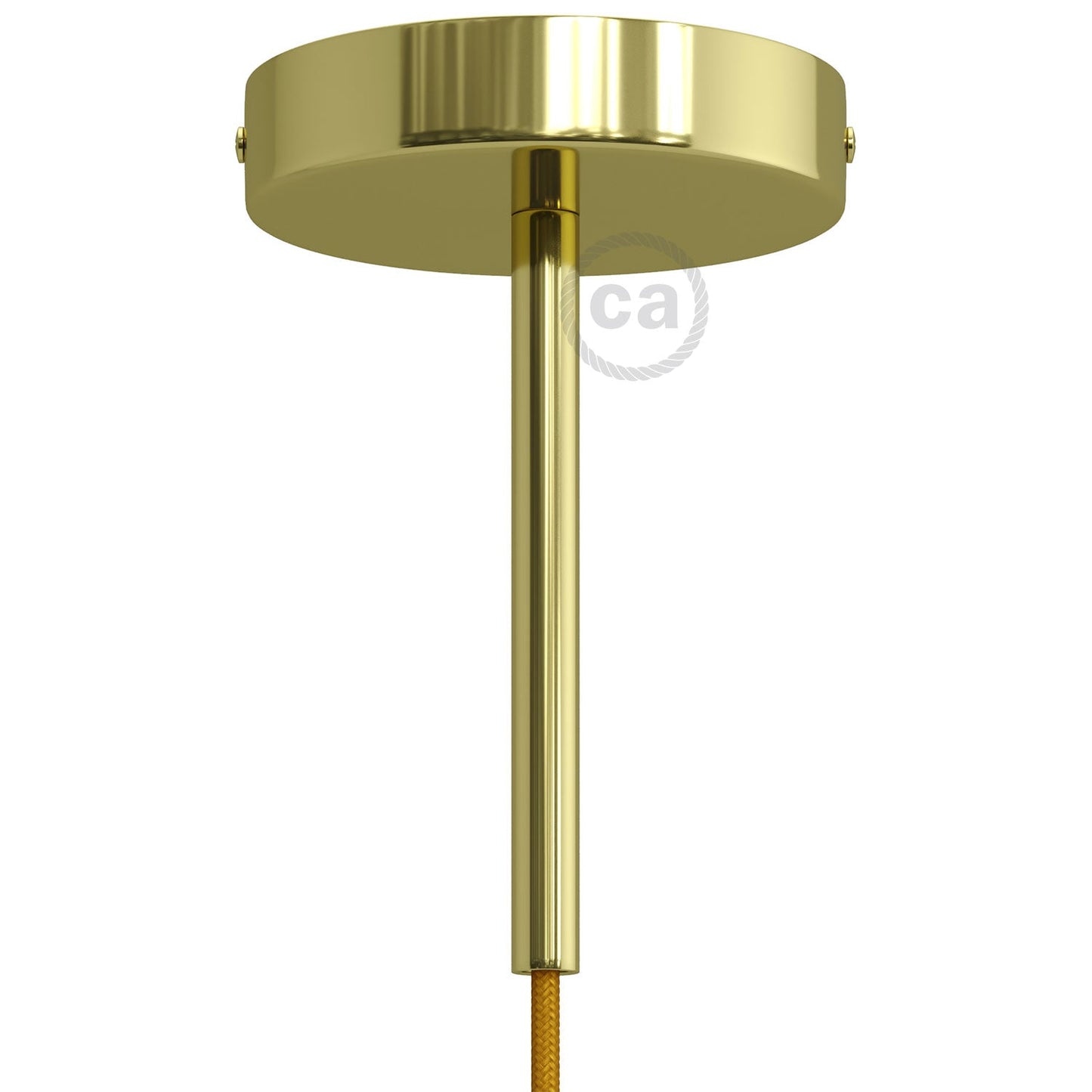 Kit rosone cilindrico in metallo con serracavo da 15 cm - Ottone