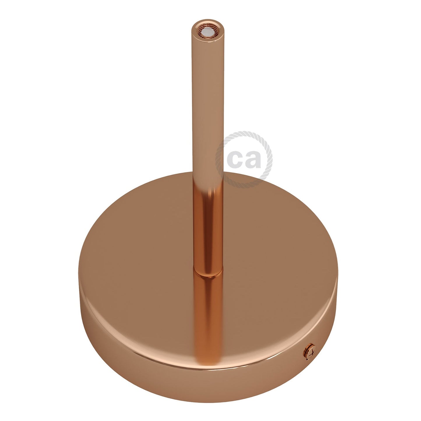 Kit rosone cilindrico in metallo con serracavo da 15 cm - Rame
