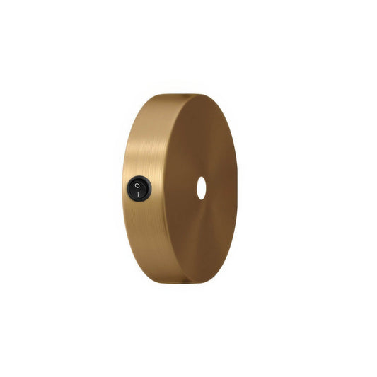 Kit mini rosone cilindrico in metallo con interruttore - Bronzo satinato