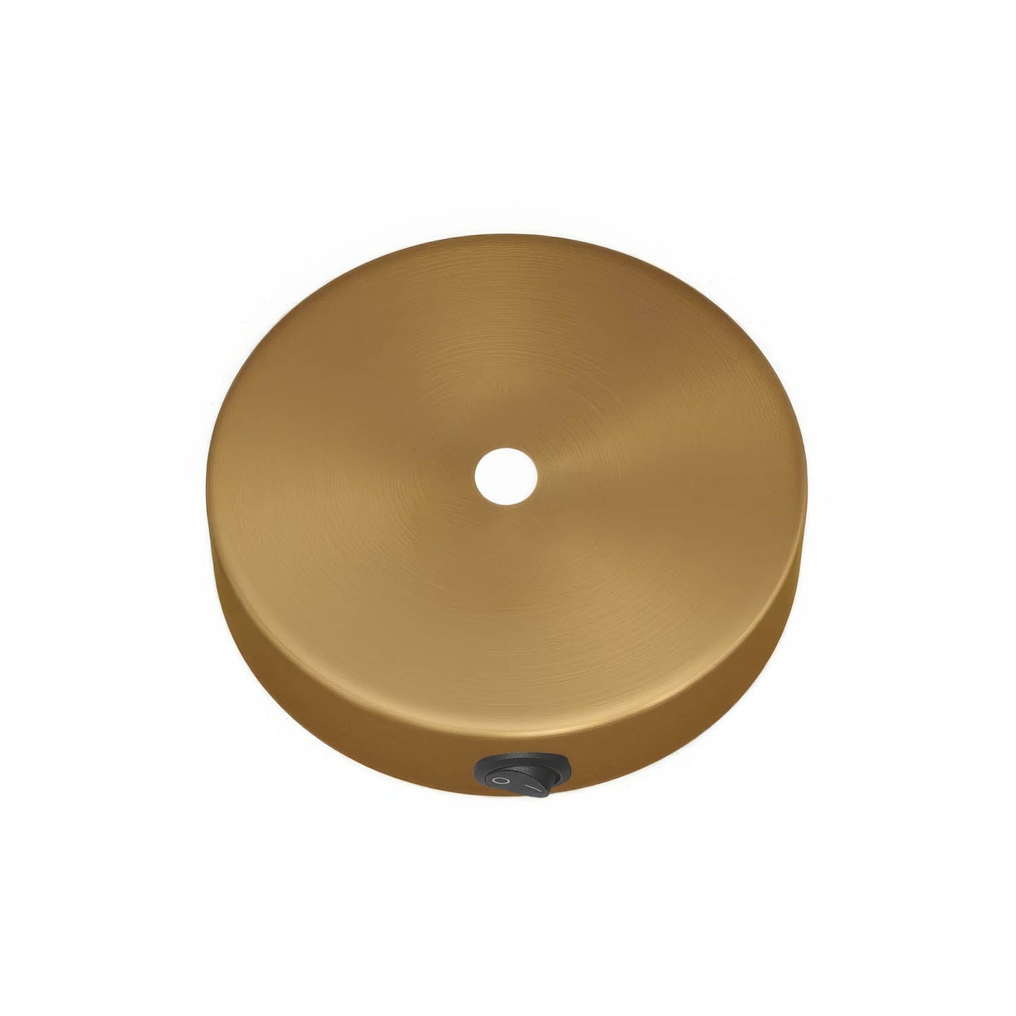 Kit mini rosone cilindrico in metallo con interruttore - Bronzo satinato