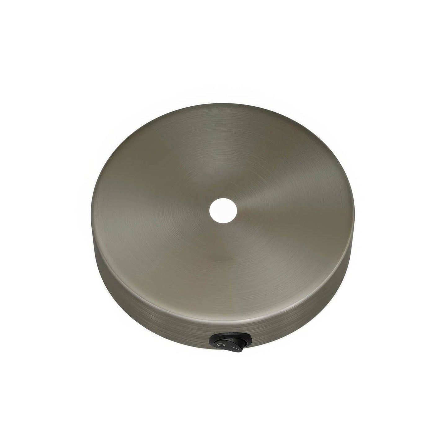 Kit mini rosone cilindrico in metallo con interruttore - Titanio satinato