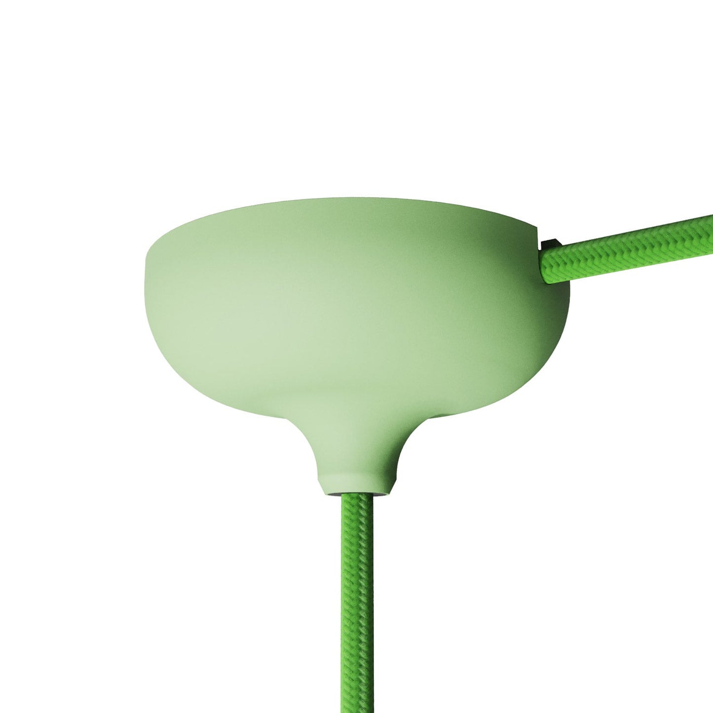Kit rosone in silicone con foro centrale e predisposizione per foro laterale - Verde prato