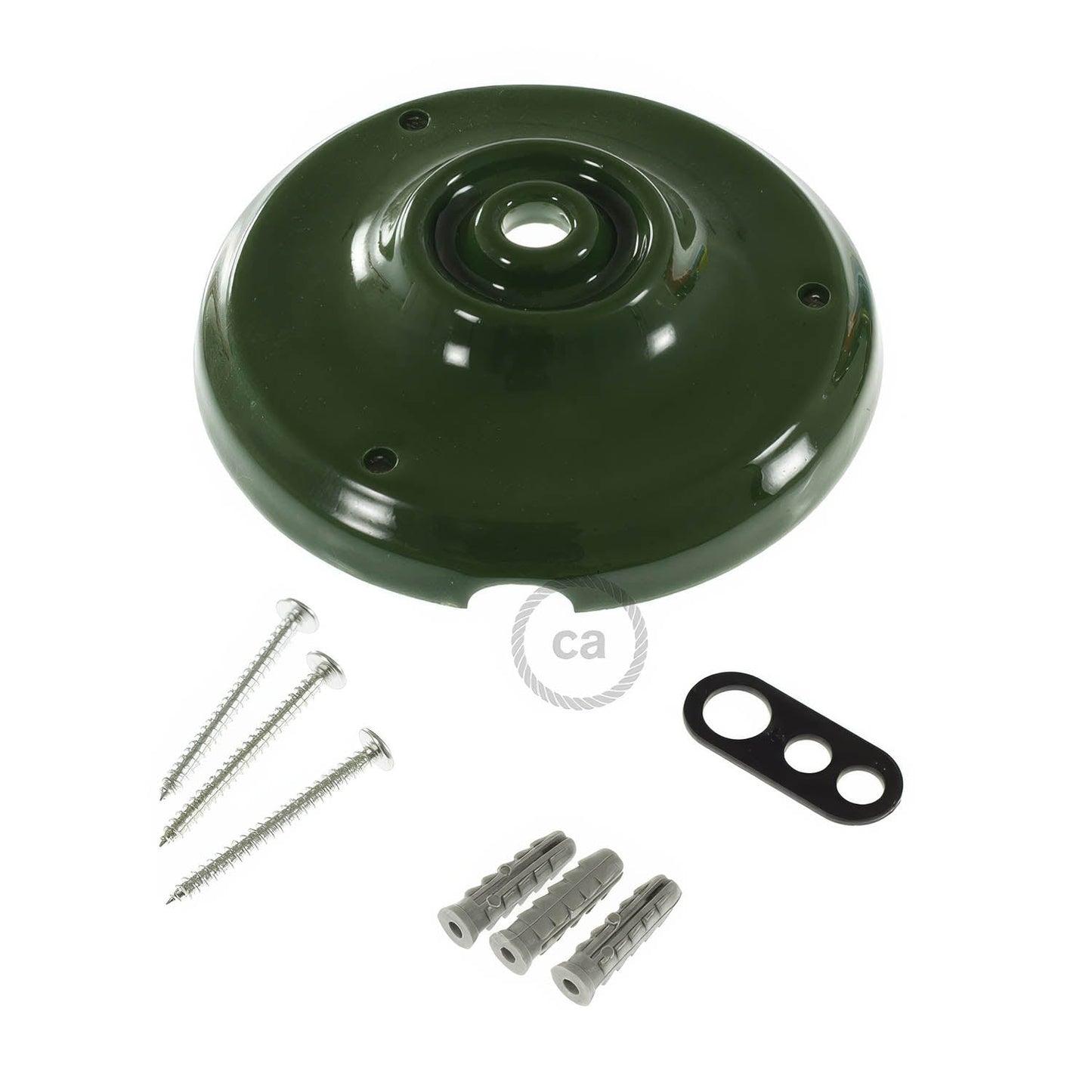 Kit rosone in porcellana - Verde