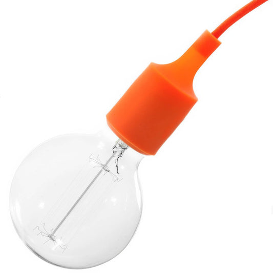 Kit portalampada E27 in silicone - Arancione