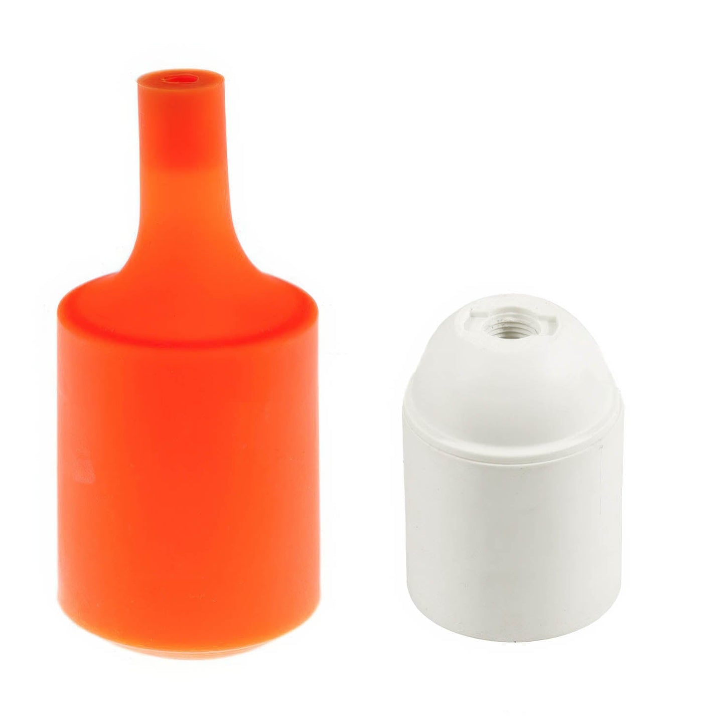 Kit portalampada E27 in silicone - Arancione