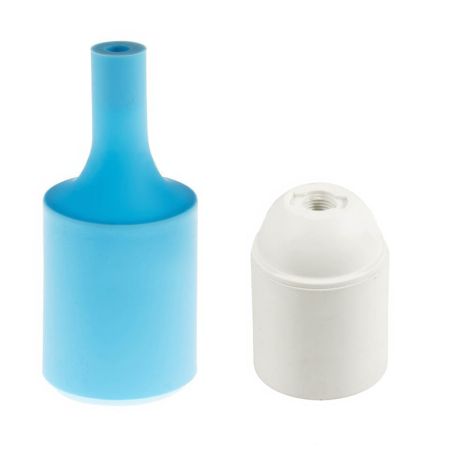 Kit portalampada E27 in silicone - Azzurro