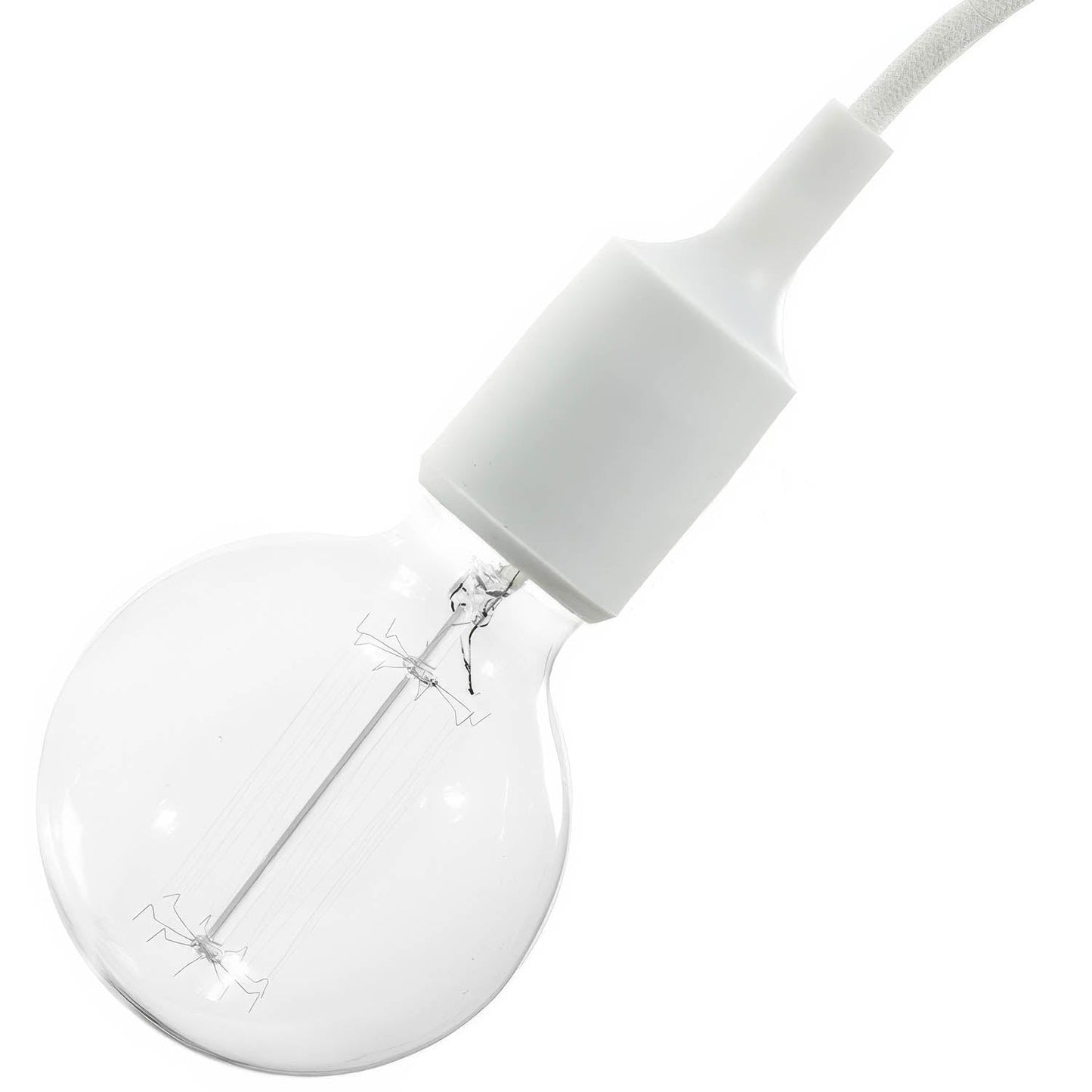 Kit portalampada E27 in silicone - Bianco