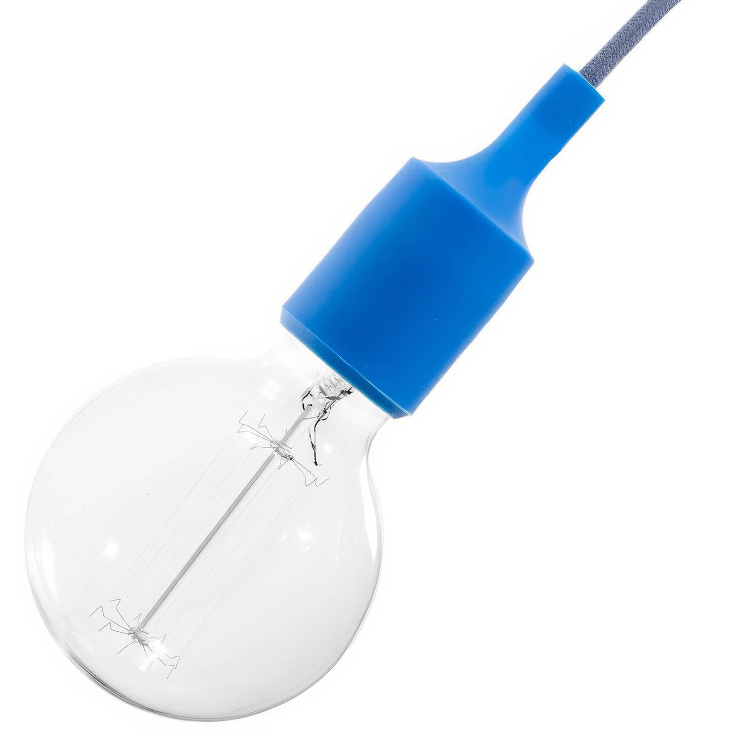 Kit portalampada E27 in silicone - Blu