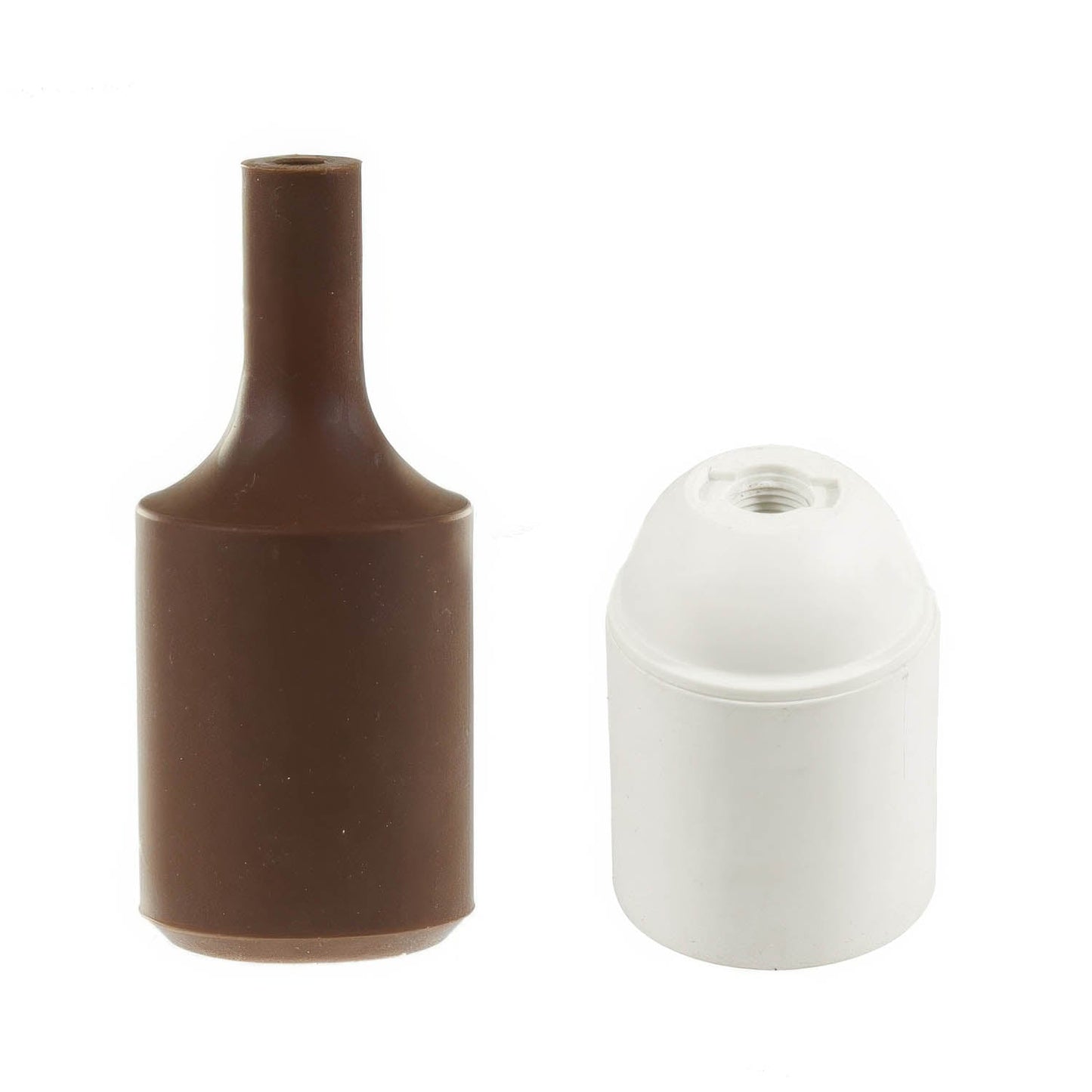 Kit portalampada E27 in silicone - Coffee