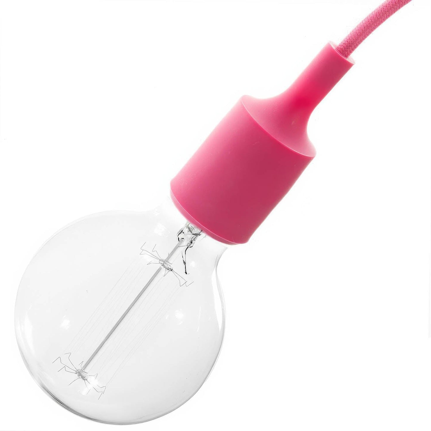 Kit portalampada E27 in silicone - Fucsia