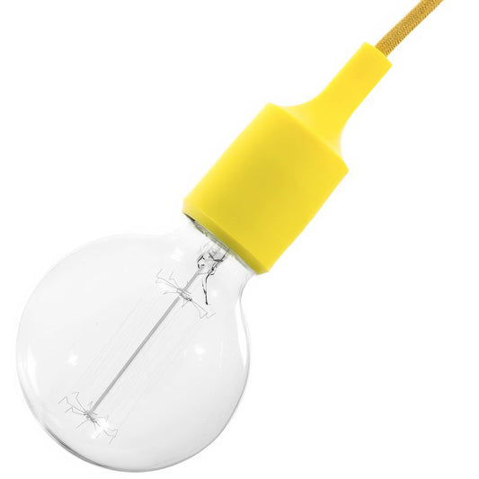 Kit portalampada E27 in silicone - Giallo