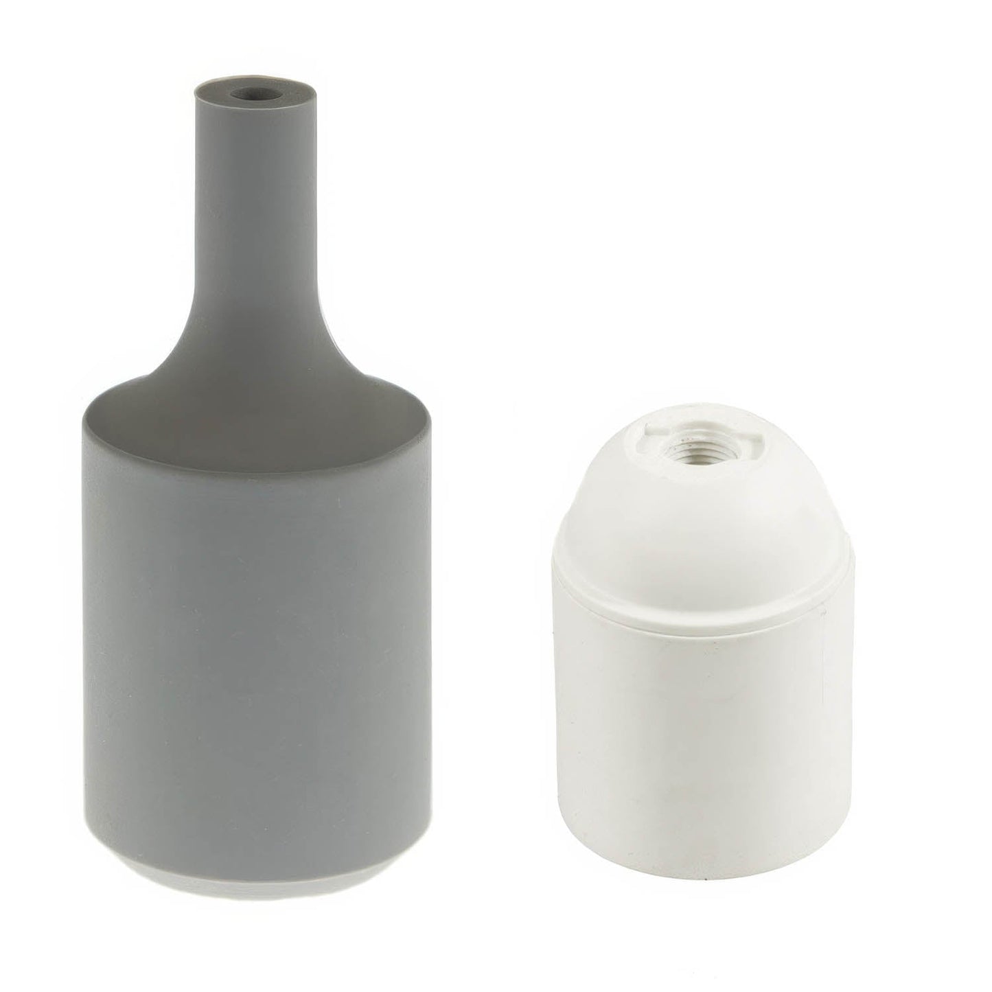 Kit portalampada E27 in silicone - Grigio